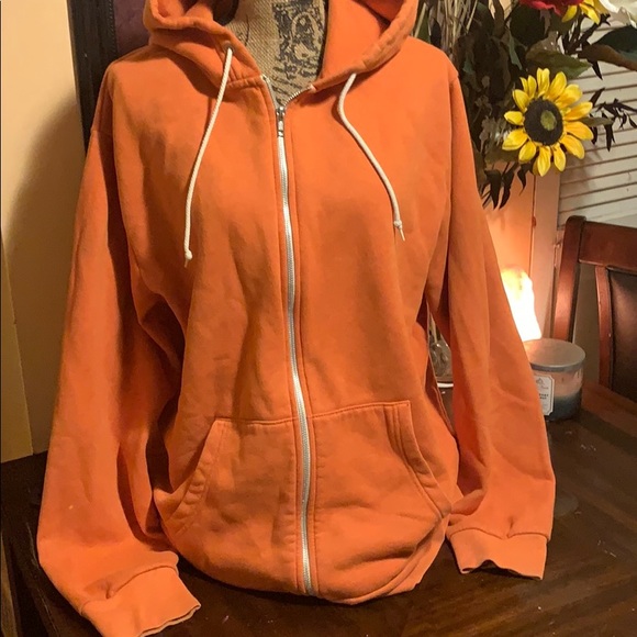 Old Navy Tops Old Navy Size Xl Orange Zip Up Hoodie Poshmark